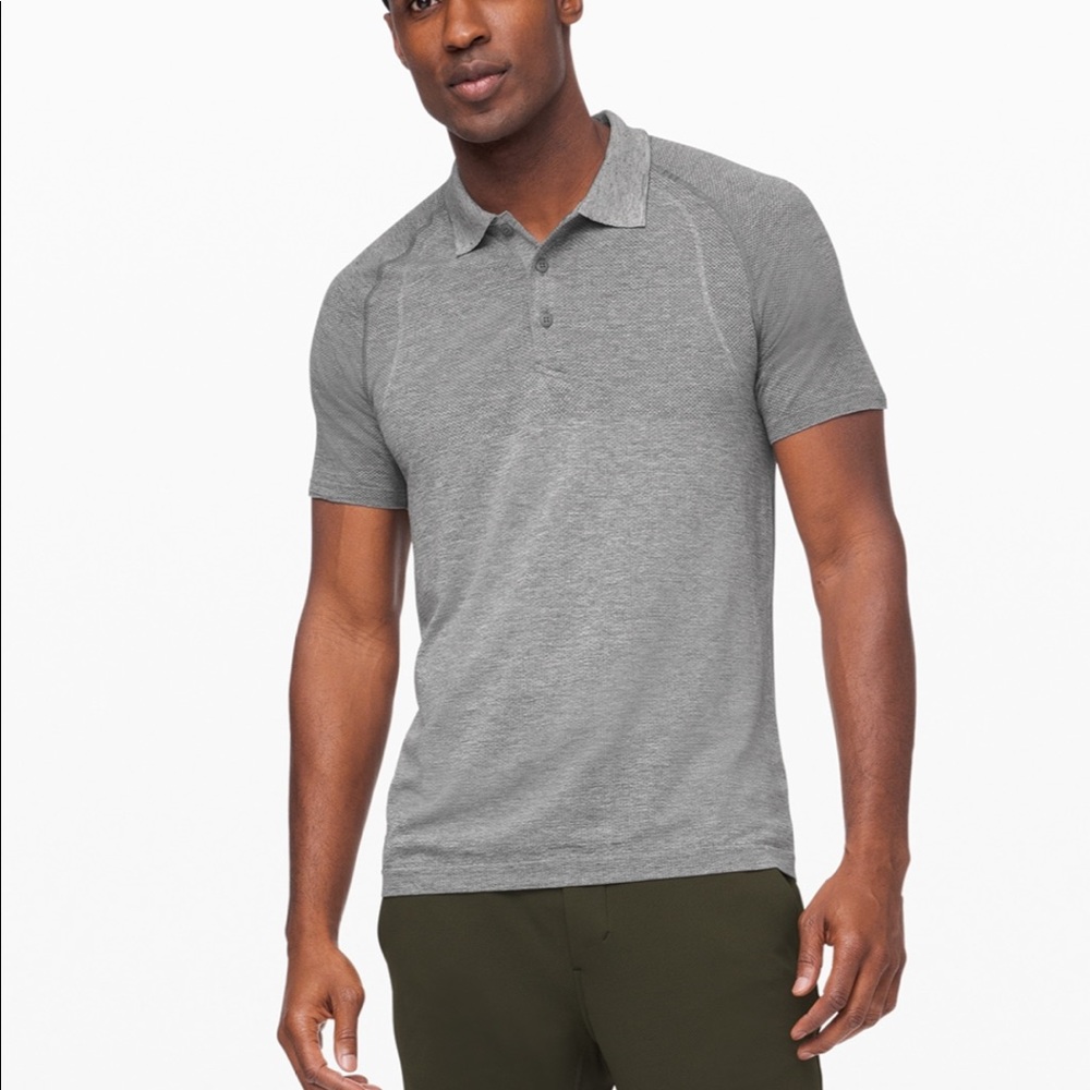 $98 *NEW* Men Lululemon grey vent polo